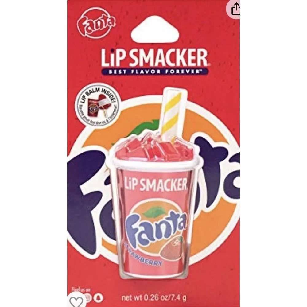 Lip Smackers Strawberry Fanta Flavored Lip Balm Coke Cup Strawberry Fanta Flavor